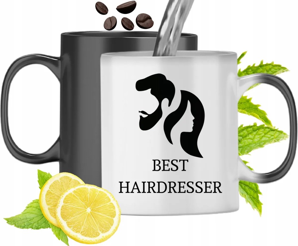 Mágikus Bögre Fodrásznak Színváltós, fényképes nyomattal