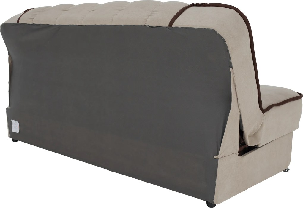 Kinyitható dívány, bézs/barna, PERSI