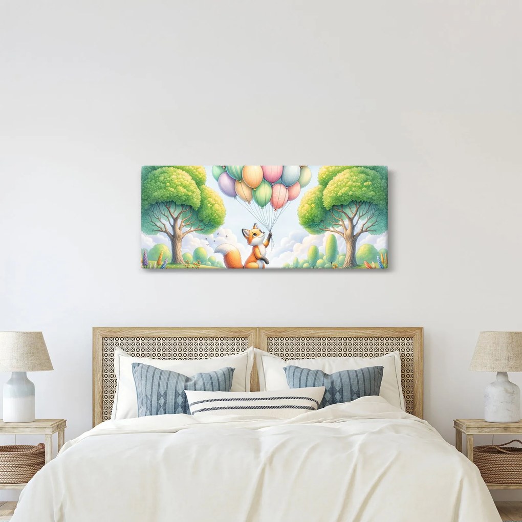 Kép – Boldog róka (120x50 cm)