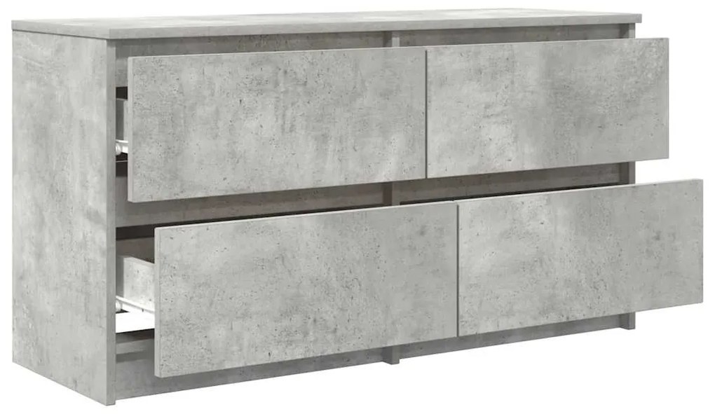 betonszürke szerelt fa TV-szekrény 100x35x54 cm