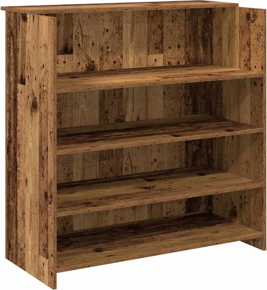 vidaXL recepciós pult antik fa 100x50x103,5 cm szerelt fa