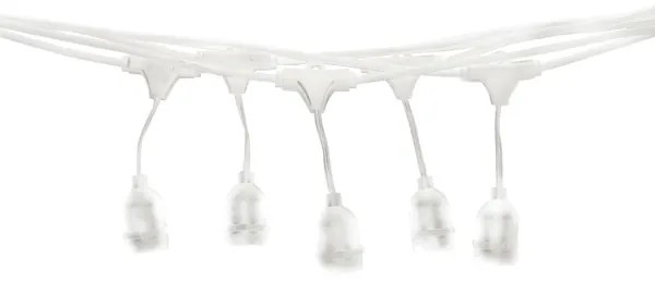 Kültéri fénylánc 15xE27/0,5W/230V 15 m IP44 fehér