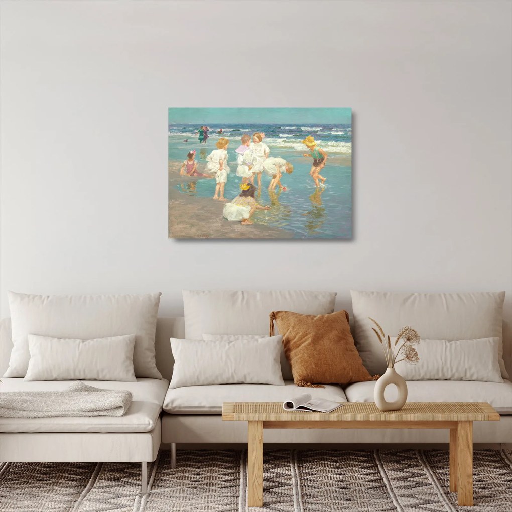 Üveg kép - Edward Henry Potthast, A Holiday, reprodukciók (70x50 cm)