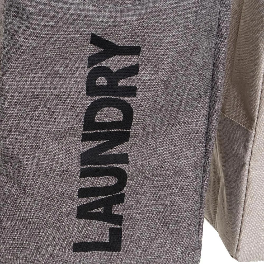 Szürke-bézs textil szennyeskosár szett 2 db-os – Casa Selección