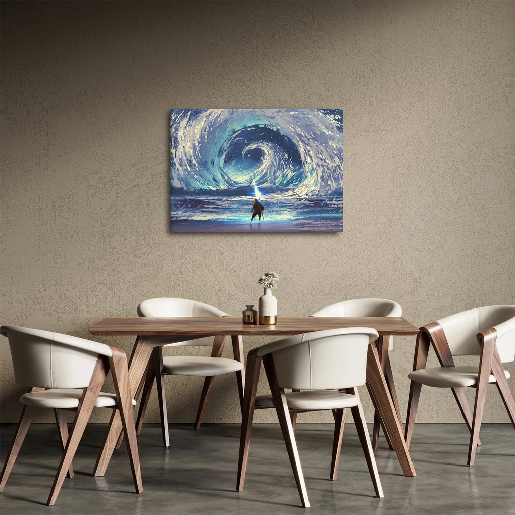 Kép - Illusztráció egy lándzsás fiúról (70x50 cm)