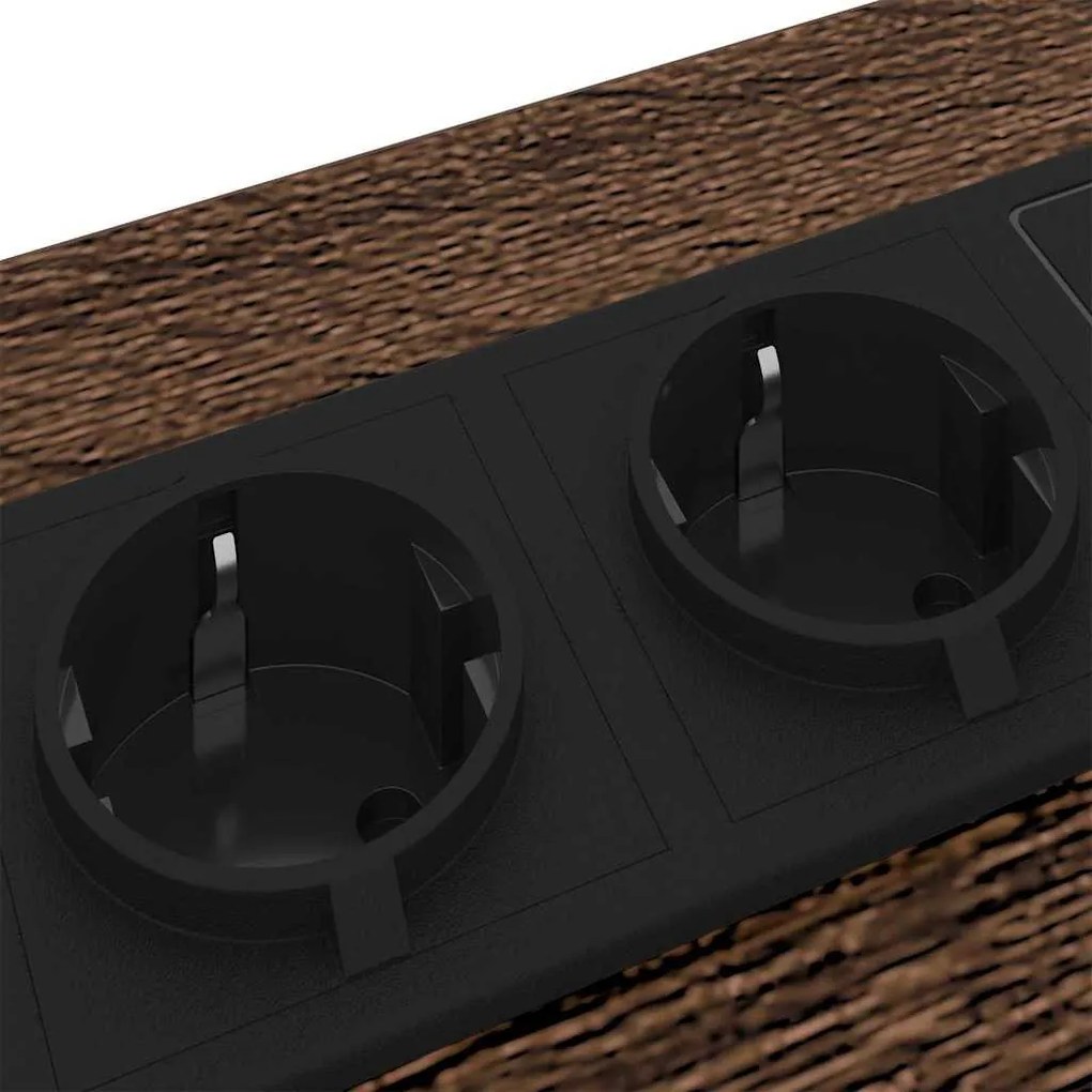 vidaXL Éjjeliszekrény 2 pcs Barna Tölgy 41,5 x 40,5 x 55 cm Faanyag