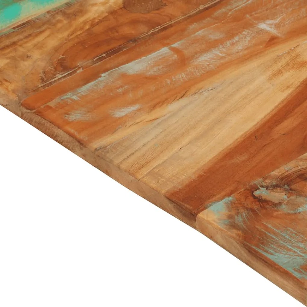 négyszögű tömör újrahasznosított fa asztallap 70x80 cm 25-27 mm
