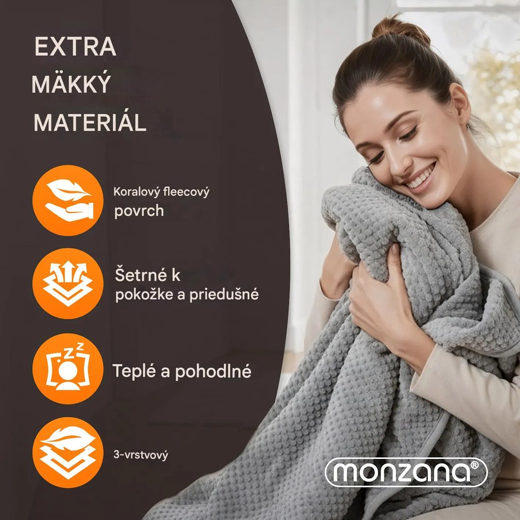 Deuba Polár takaró fűtött - szürke