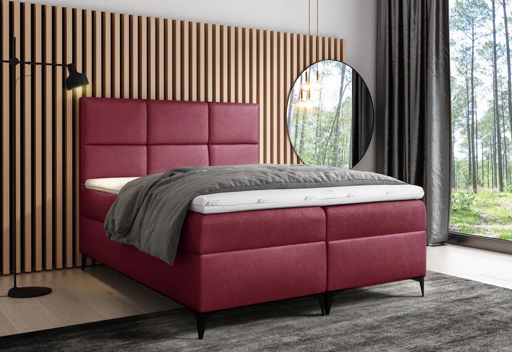 GRETA boxspring kárpitozott ágy + fedő, 160x200, fancy 90