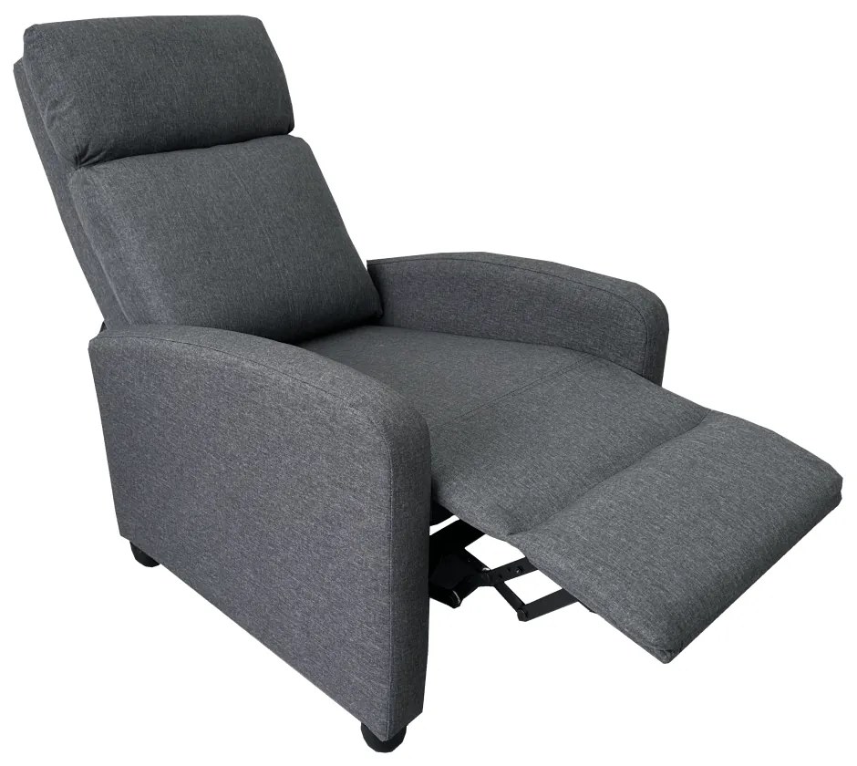 Relaxációs fotel, szürke, KRESO