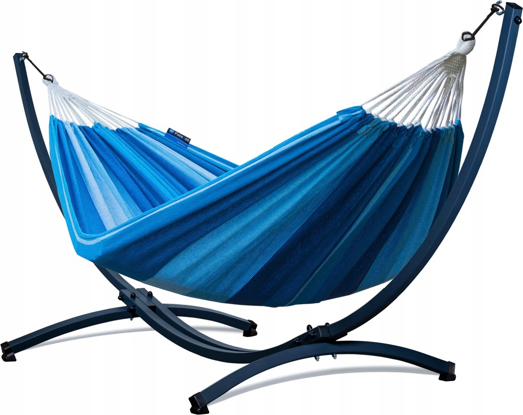 Függőágy acél vázzal Grande függőágy kétszemélyes kerti szett Potenza