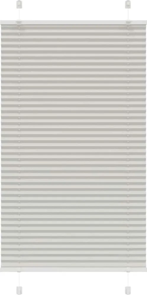 vidaXL pliszírozott redőny világosszürke 75x100 cm szövetszélesség