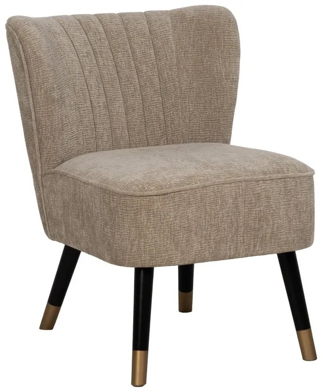 Bézs zsenília fotel Glam – Ixia
