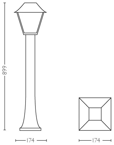 Philips 16497/30/PN - Kültéri lámpa MYGARDEN ALPENGLOW E27/60W/230V