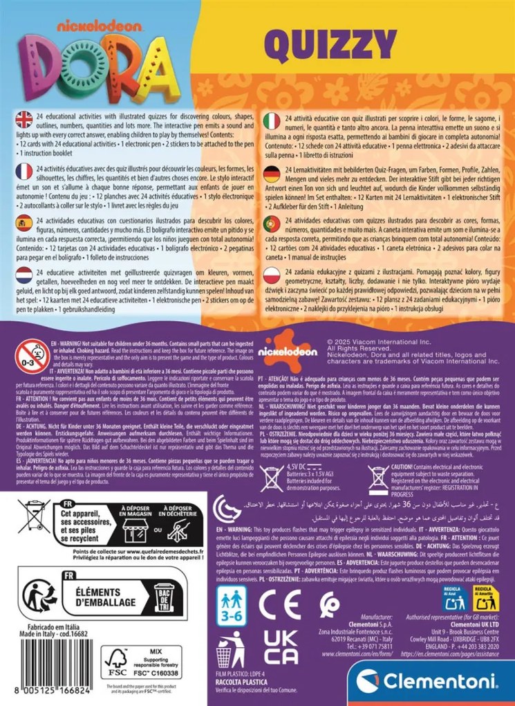 Dóra, a felfedező Adventure interaktív kvíz Clementoni