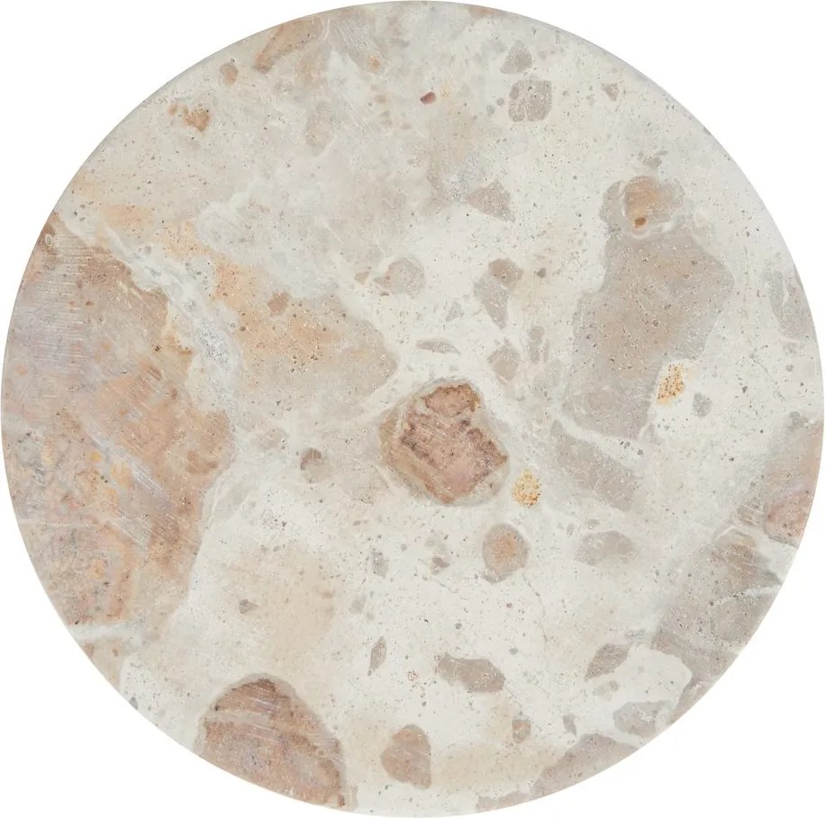 MARBLE márvány poháralátét, bézs Ø10 cm