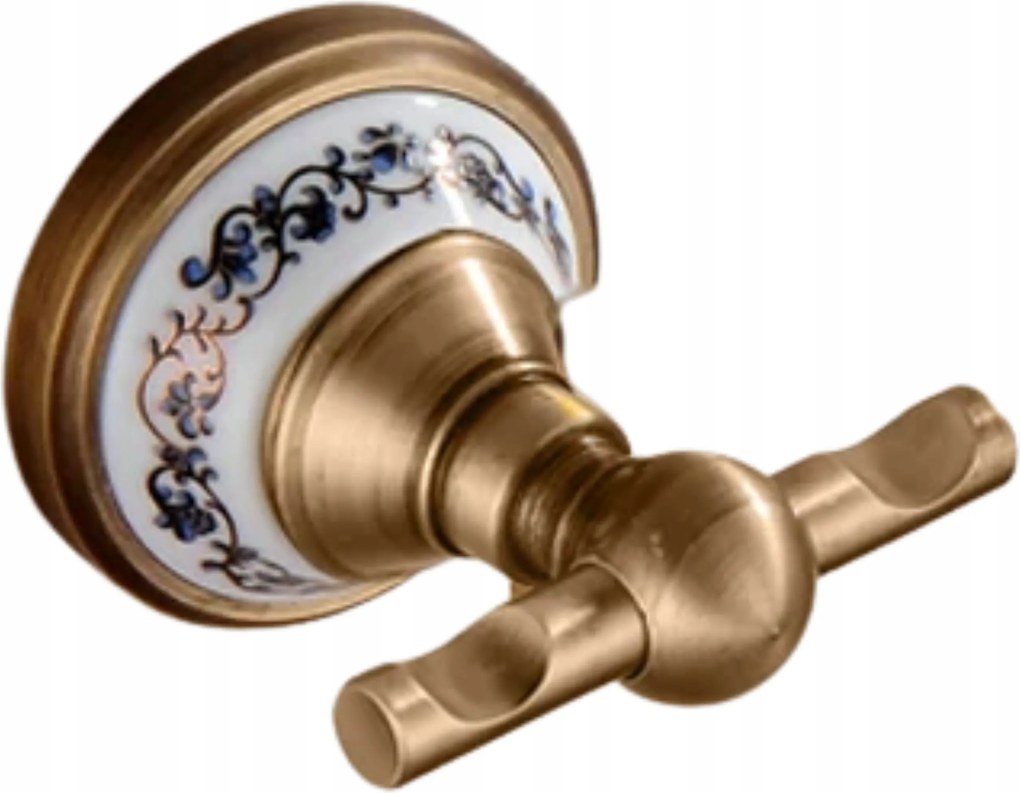 Fürdőszobai Törölközőtartó Retro Sárgaréz Fali Rögzítő Díszített