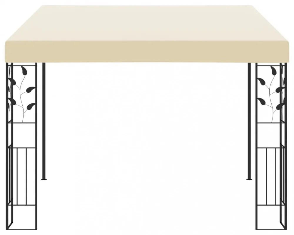 krémszínű falra szerelhető pavilon 3 x 3 x 2,5 m