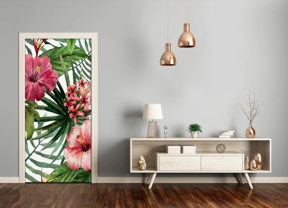 Poszter tapéta ajtóra Hawaii mintás 75x205 cm