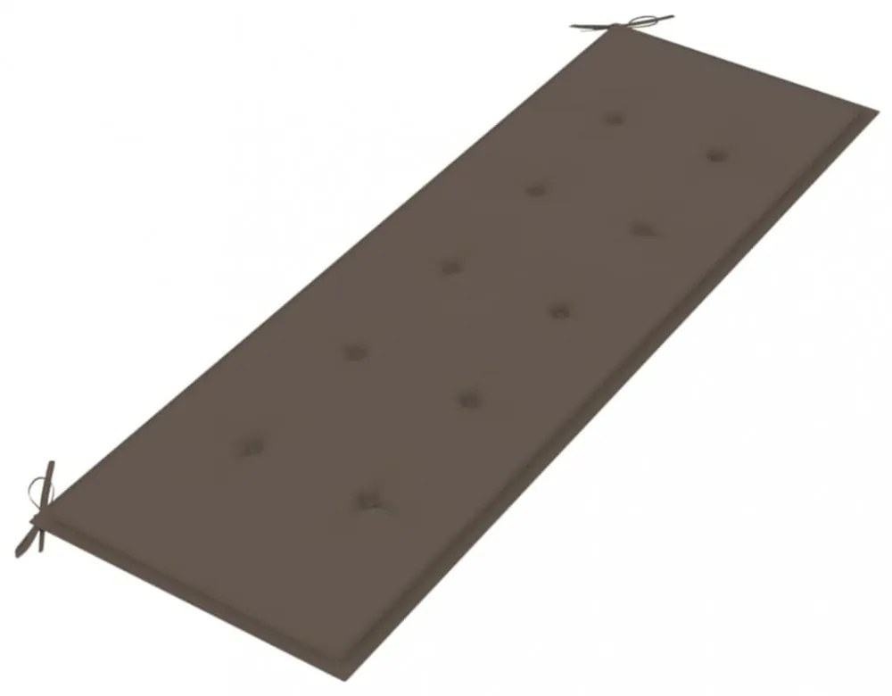 tömör tíkfa Batavia pad tópszínű párnával 150 cm