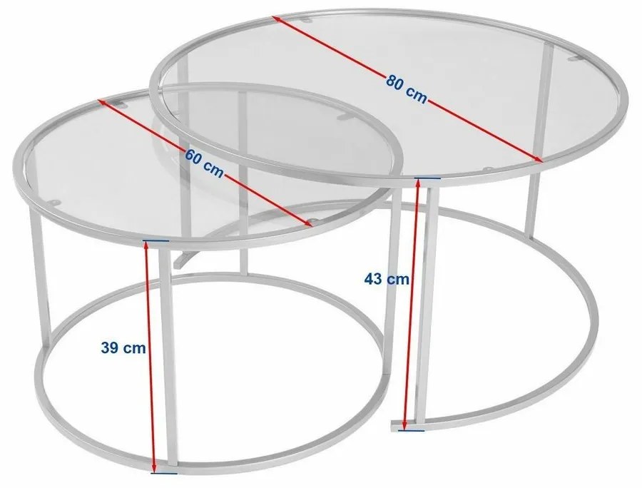 Aurum Gold and Bronze konferenciaasztal-készlet 80cm, 2 db
