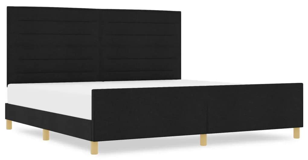 Fekete Szövetágykeret 200x200 cm