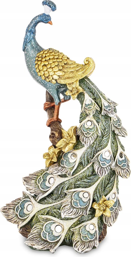 Páva figura színes ajándék dekoráció elegáns glamour stílusú dekoráció