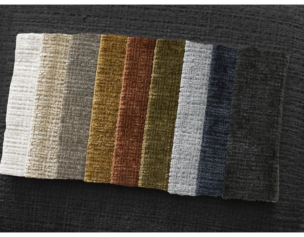 Fekete zsenília sarokkanapé (jobb oldali-heverő résszel) Leonore – Bobochic Paris