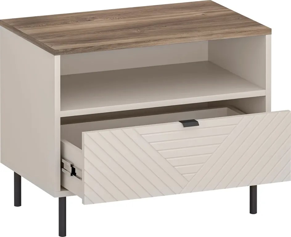 Éjjeliszekrény, kasmír/castello tölgy, EYCO 1S