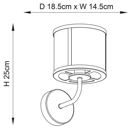 Endon 106003 - HOPTON fali lámpatest 1xE14/7W/230V fényes króm