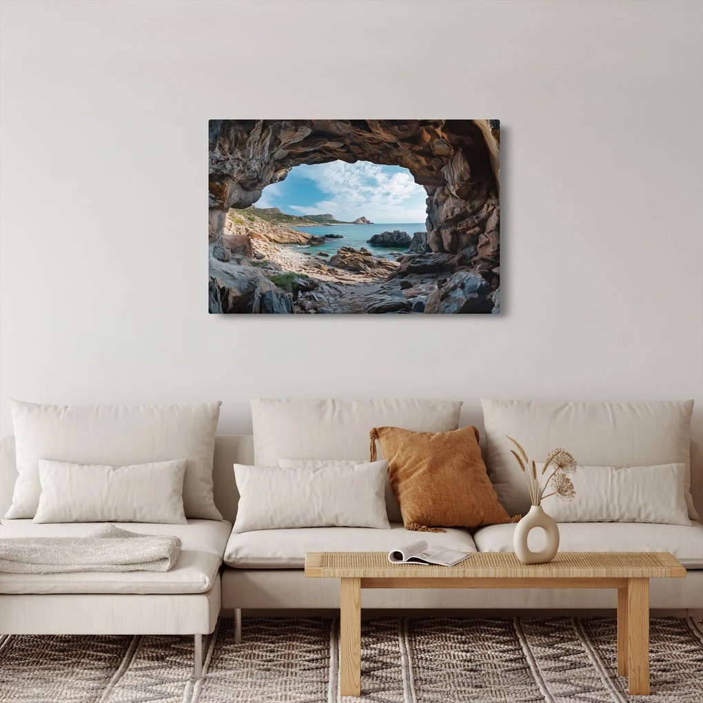 Kép - Barlang a tenger mellett (90x60 cm)