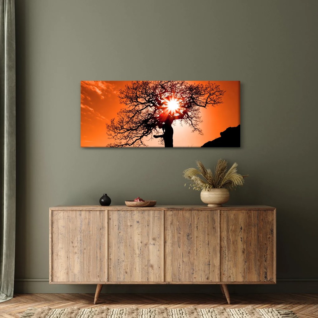 Kép - Tölgy napnyugtakor (120x50 cm)