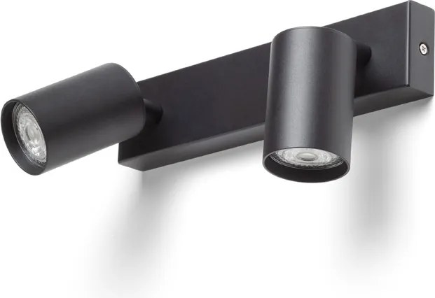 RENDL DUDE II felületre szerelhető fekete 230V LED GU10 2x9W