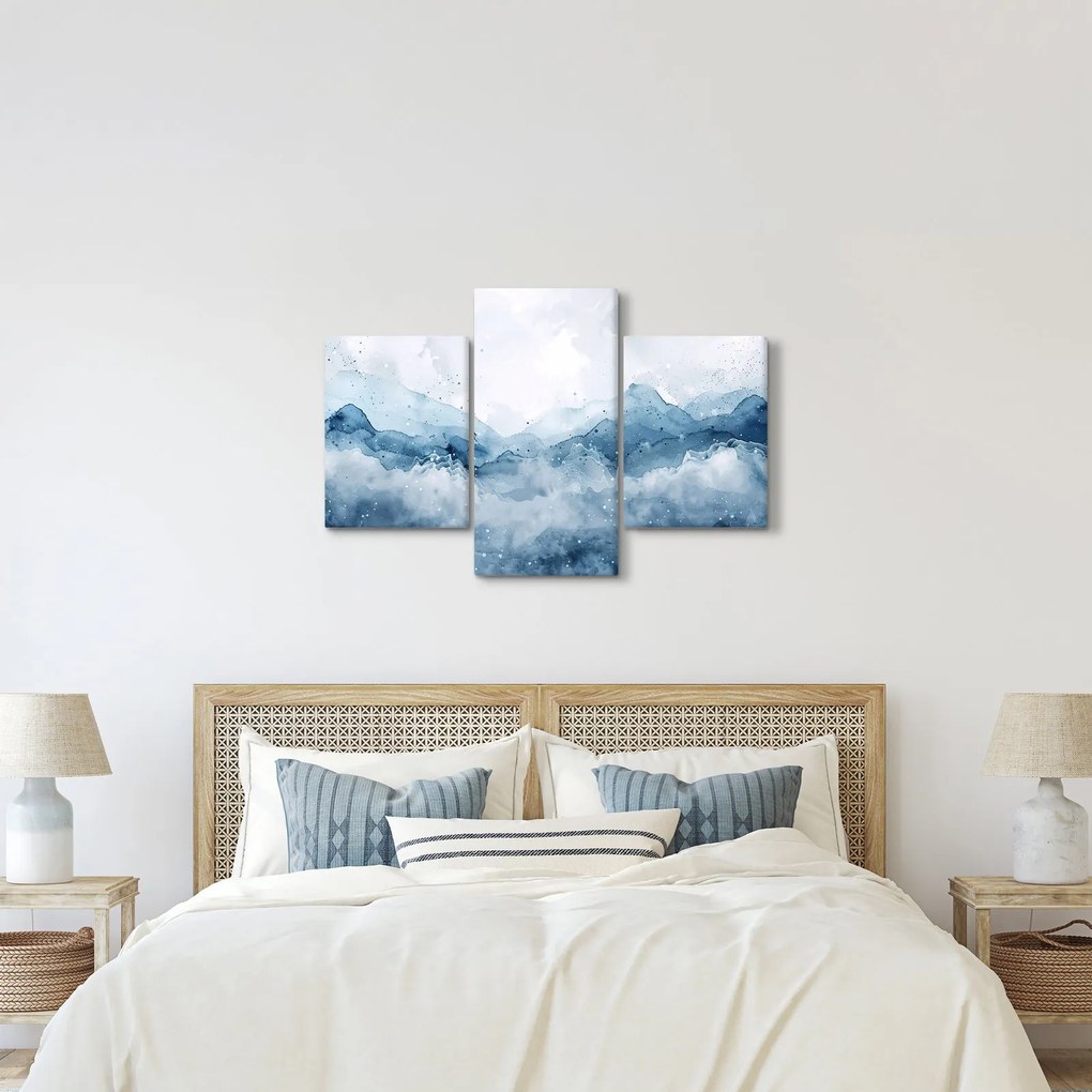 Kép - Felhők és hullámok, akvarell (90x60 cm)