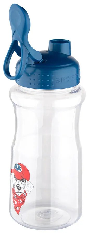 Altom Műanyag palack szívószállal Labrador, 500ml, kék