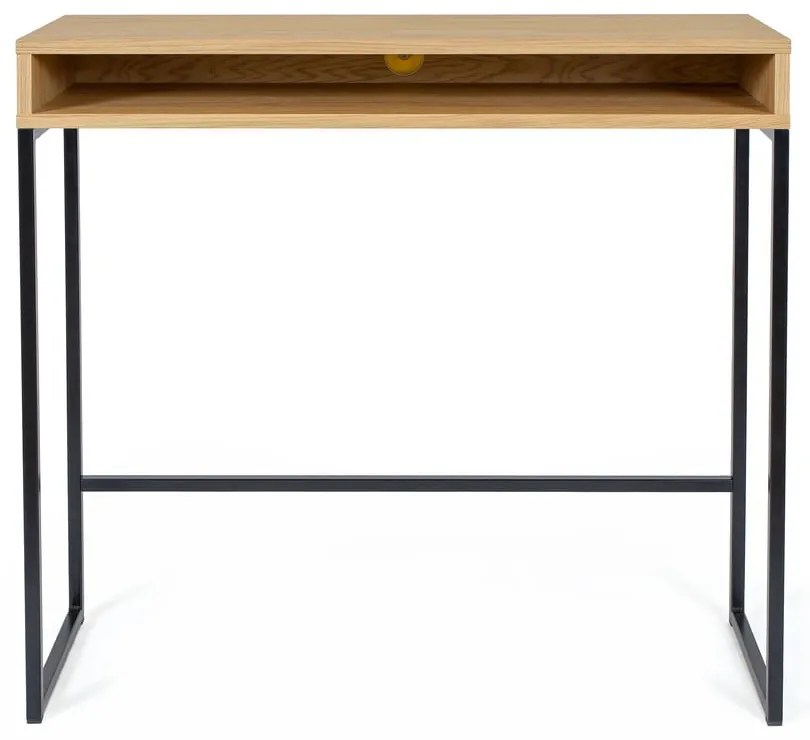 Íróasztal tölgyfa dekoros asztallappal 35x100 cm Frame – Woodman