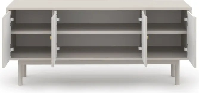 TV szekrény 4 ajtós kasmír színben arany fogantyúkkal – MAZOMA