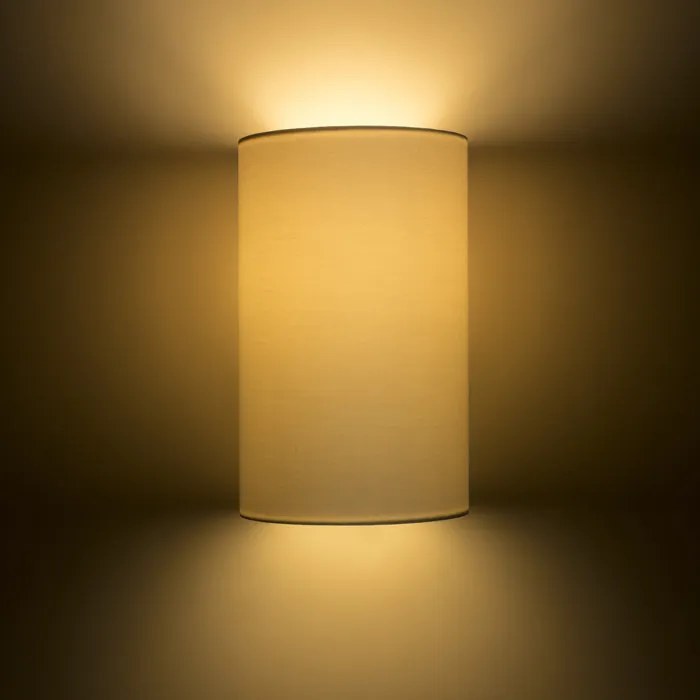 RENDL RON W 15/25 nástěnná Polycotton bílá/bílé PVC 230V LED E27 15W