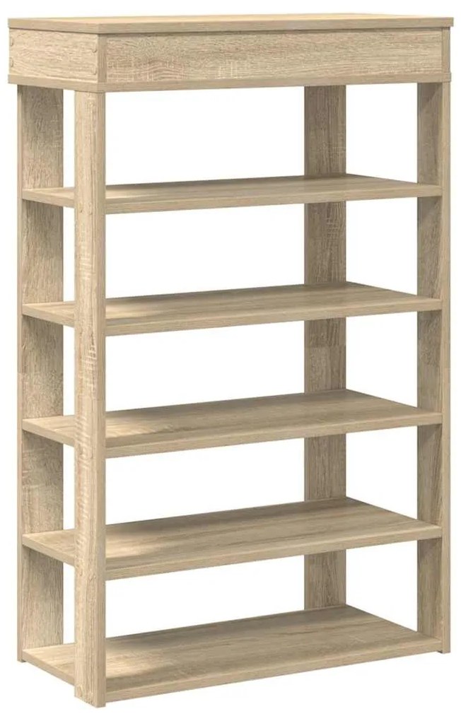 sonoma tölgy színű szerelt fa cipőtartó 60x30x98 cm