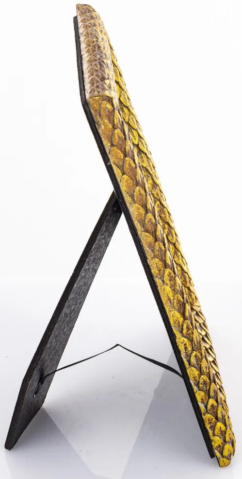 Palotakertek design barokkos aranysárga szögletes műanyag képkeret 21,5x15x12-2cm