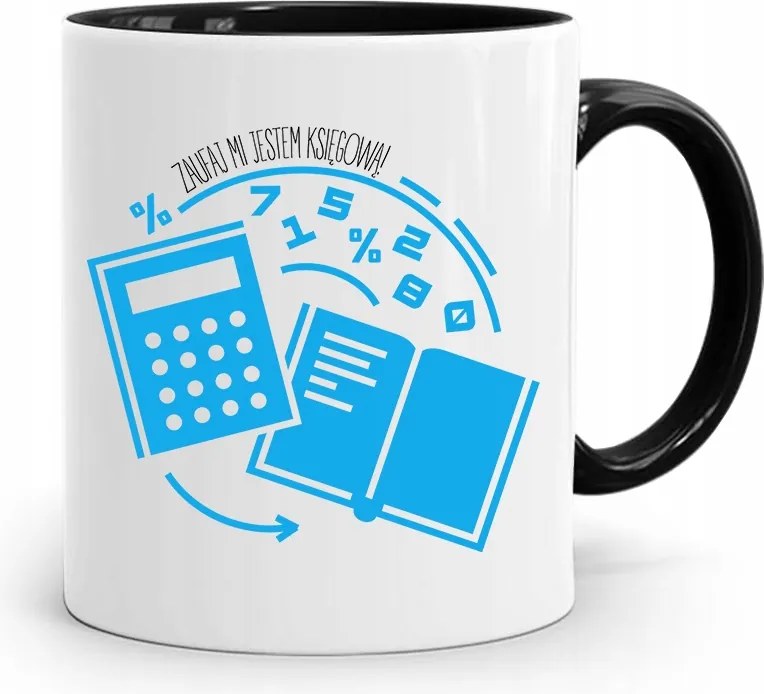 Fekete Bögre Ajándék Könyvelőnek, fényképes nyomattal