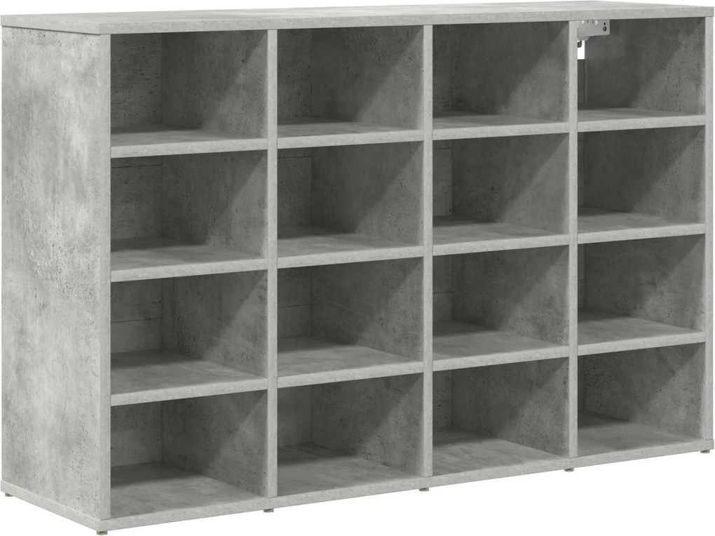 vidaXL Cipőszekrény polcokkal Beton szürke 103 x 30 x 67 cm Faanyag