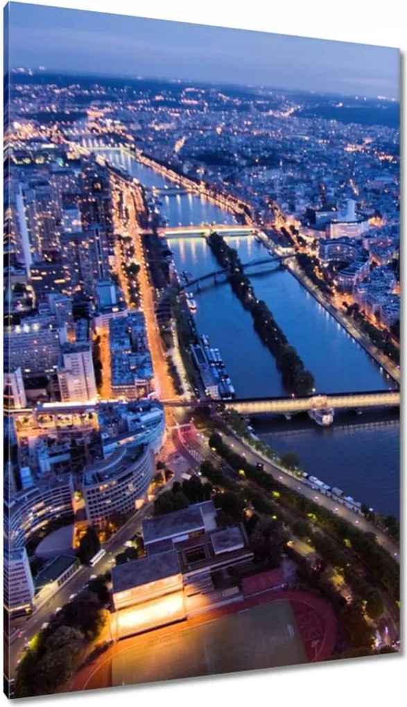 Vászonkép 80x120 Párizs éjszakai panorama