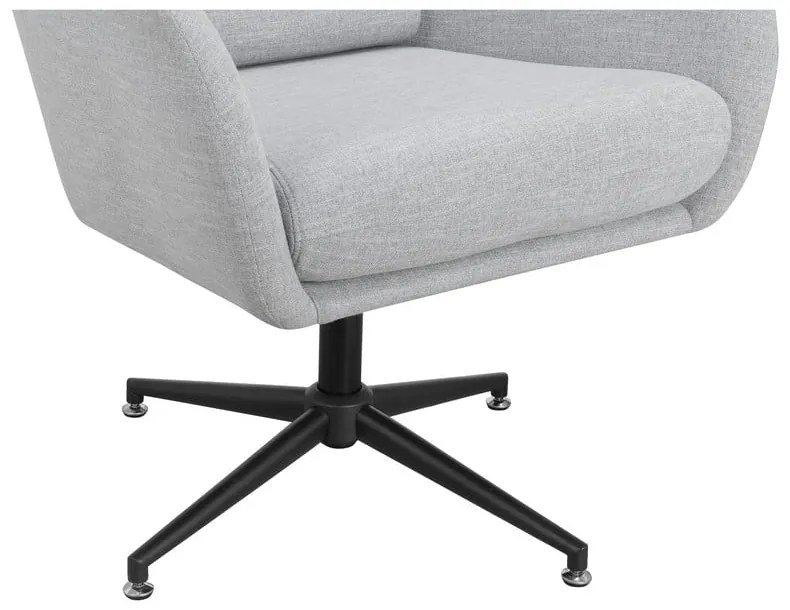 Világosszürke bársony füles fotel Vanessa – Støraa