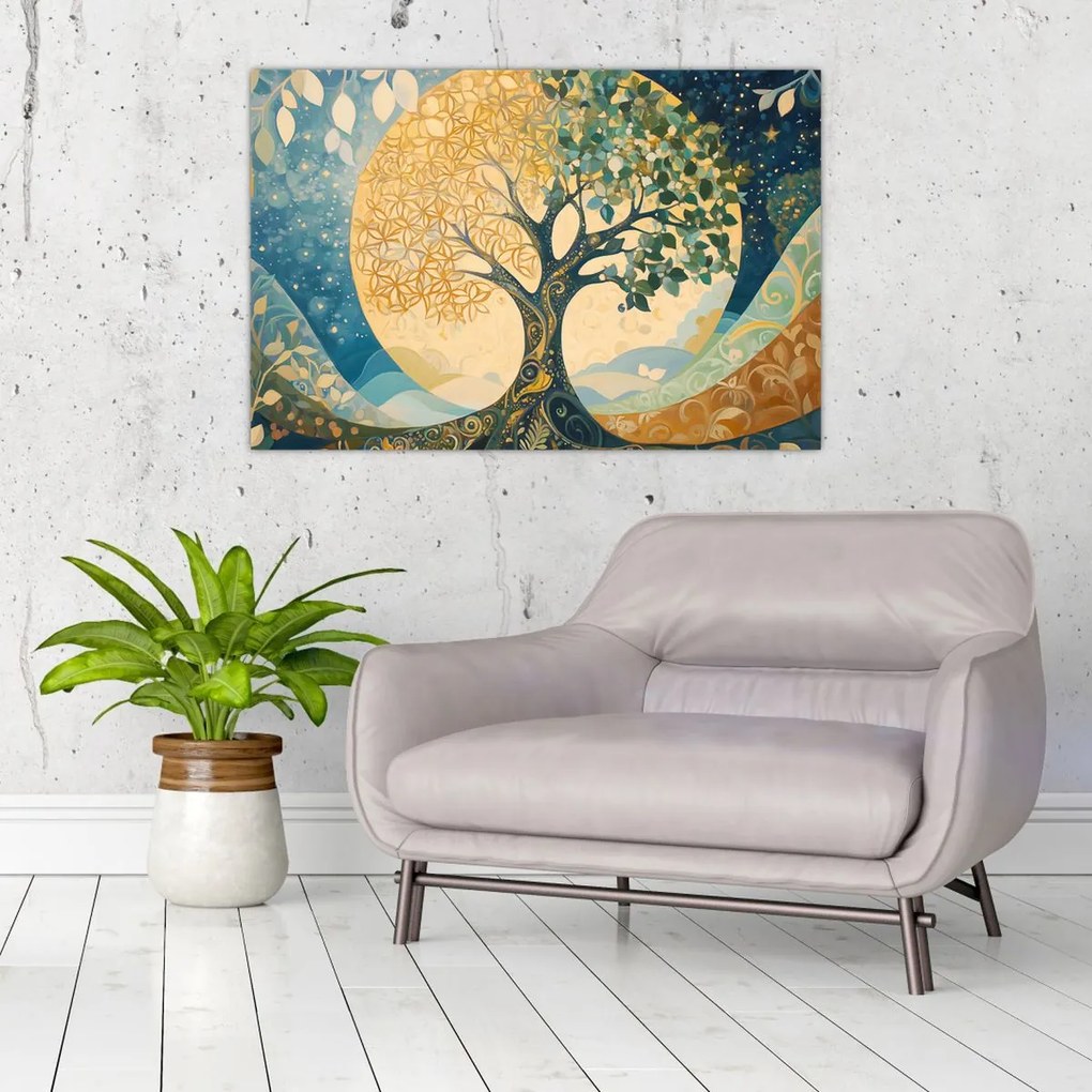 Kép – Életfa a holdban (90x60 cm)