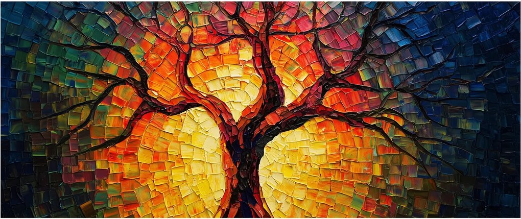 Kép - Az élet fája mozaikban (120x50 cm)