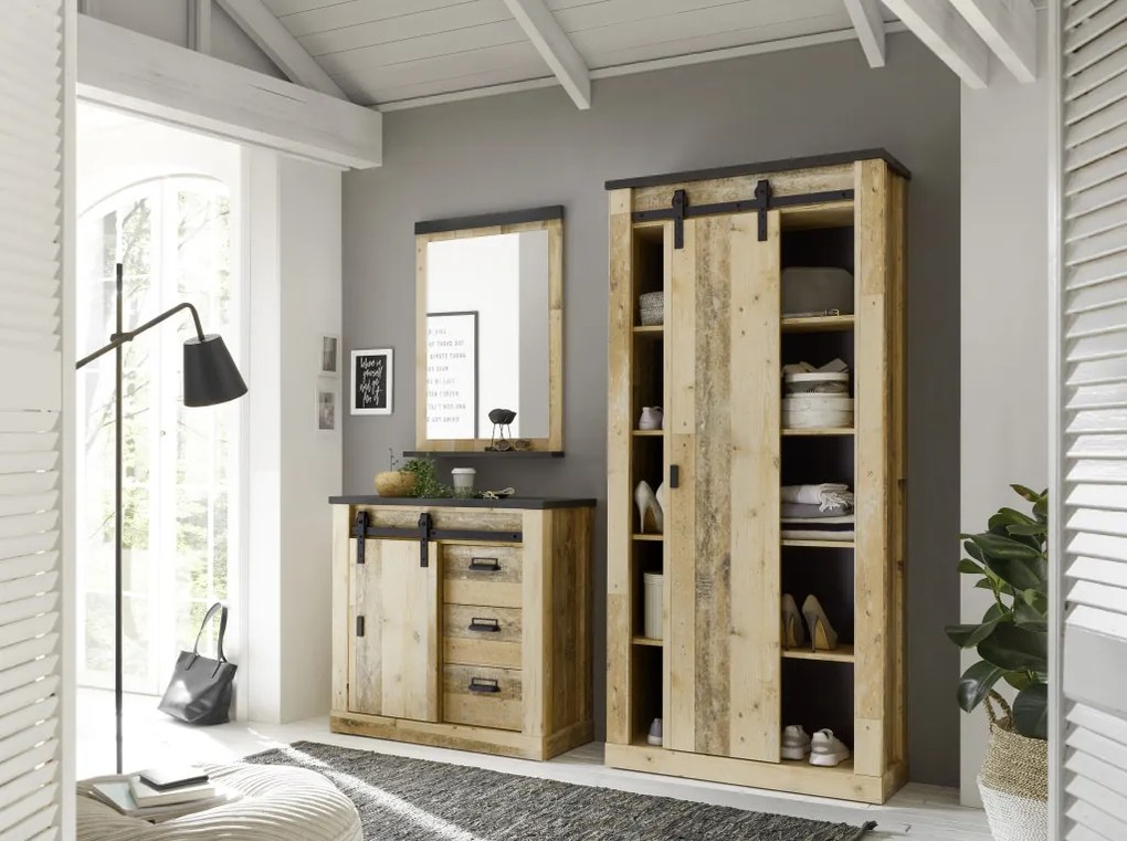 Sherwood 3 előszoba szett antik tölgy/antracit