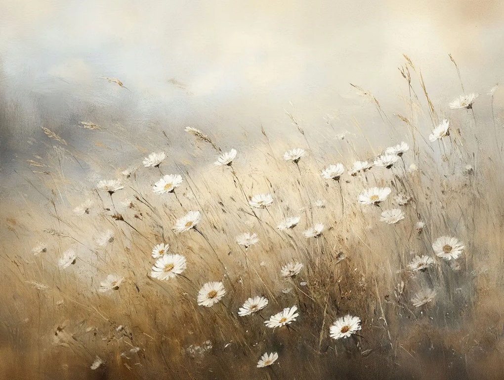 Vászonkép Canvas Természet Szabadban Rét Virágok Margaréták 100x75