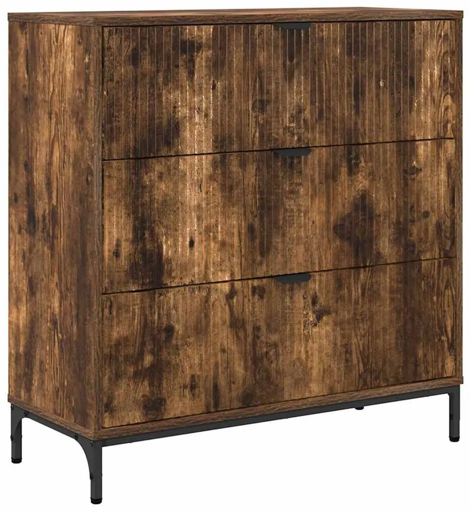 Széf fiókkal Füstölt tölgy 79.5 x 33 x 82 cm Faanyag
