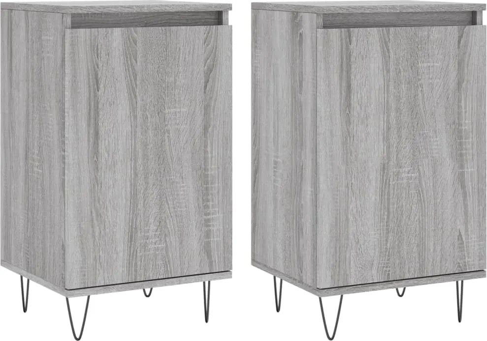 vidaXL 2 db szürke sonoma színű szerelt fa tálalószekrény 40x35x70 cm